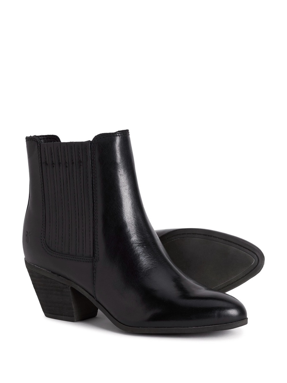 FRYE Sandra Black Leather Chelsea Boots Western 8
